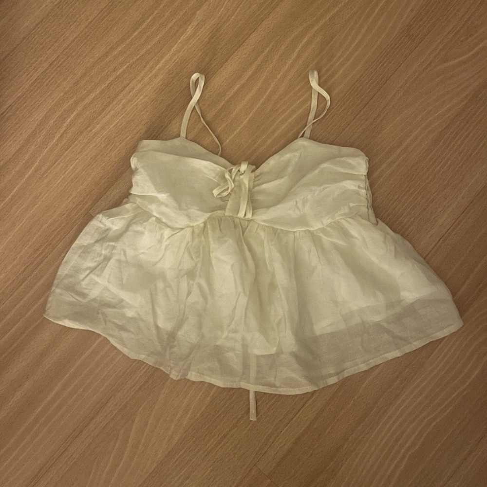 Light yellow babydoll top